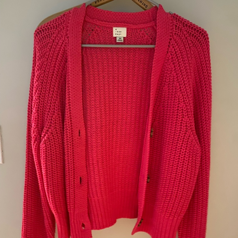 A new day brand hot pink sweater